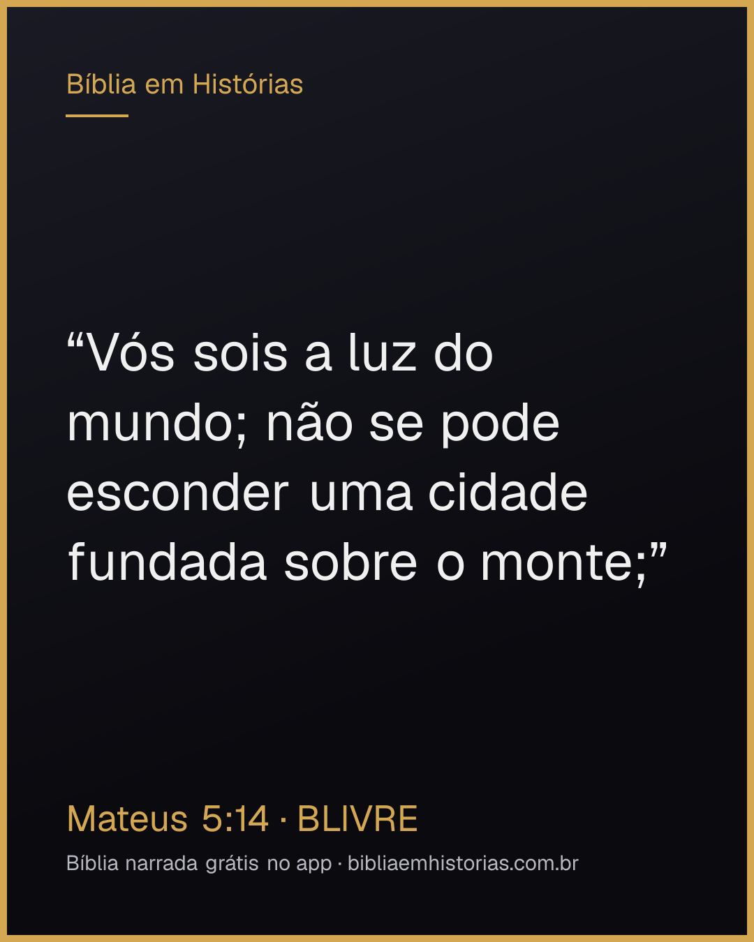 Imagem do versículo Mateus 5:14 para compartilhar