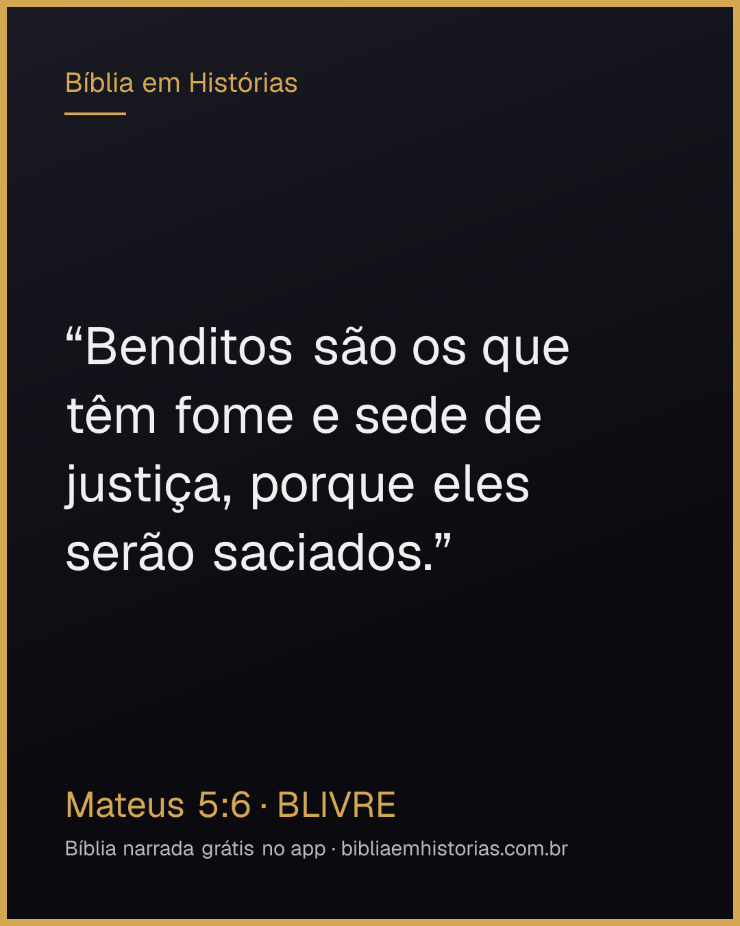Imagem do versículo Mateus 5:6 para compartilhar