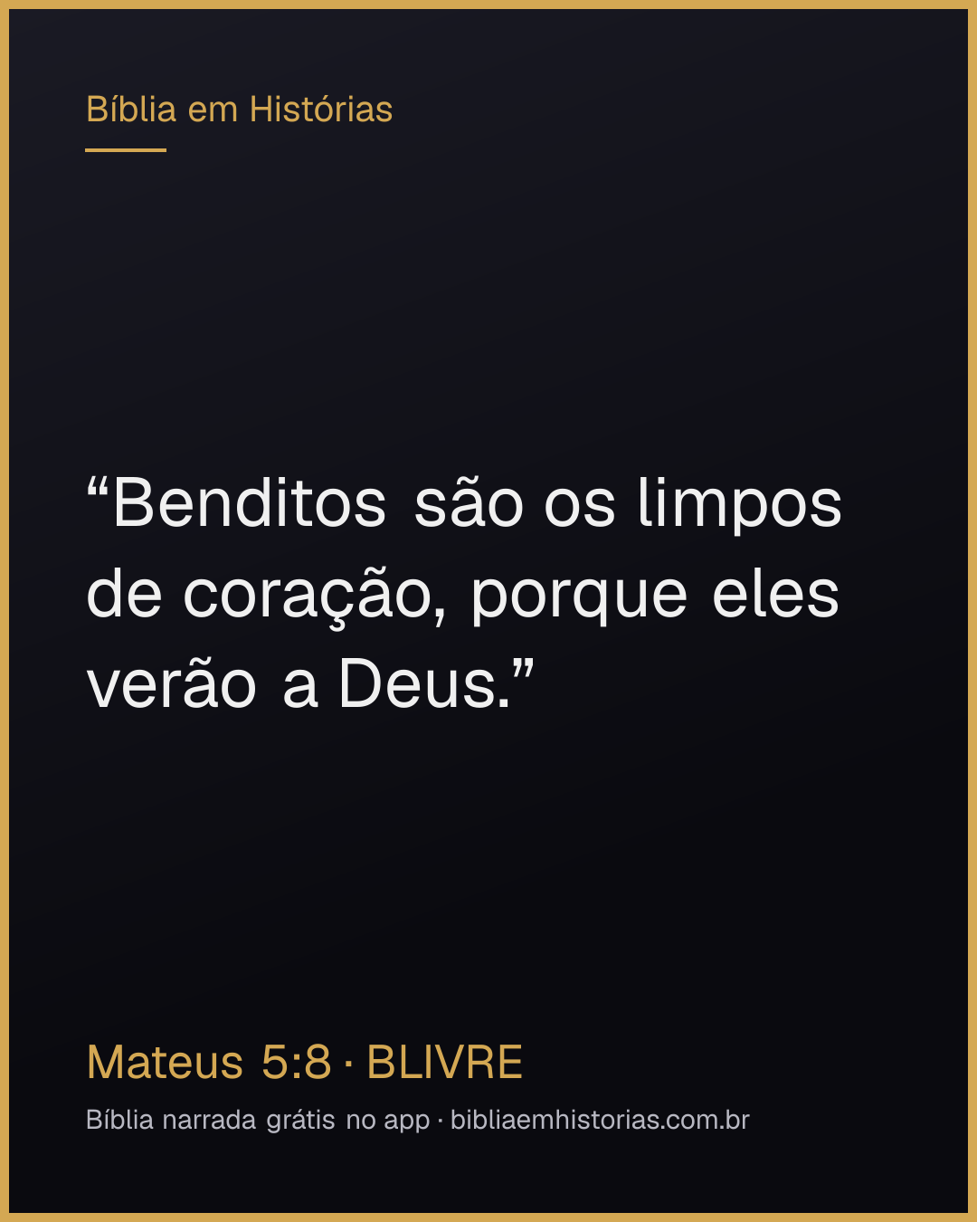Imagem do versículo Mateus 5:8 para compartilhar