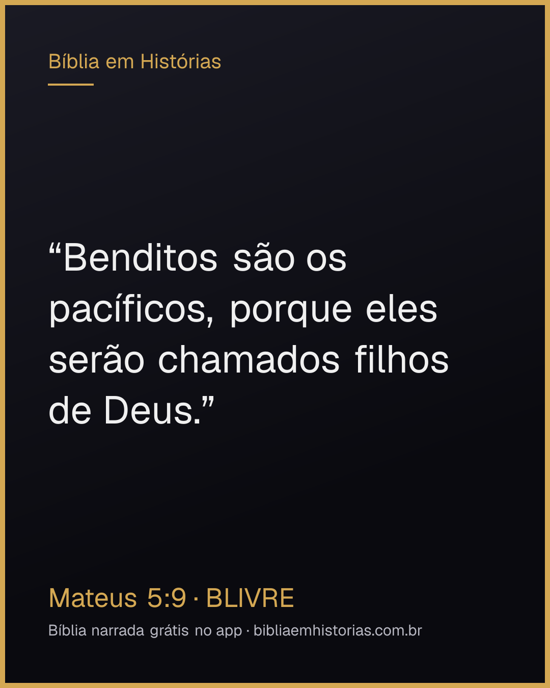 Imagem do versículo Mateus 5:9 para compartilhar