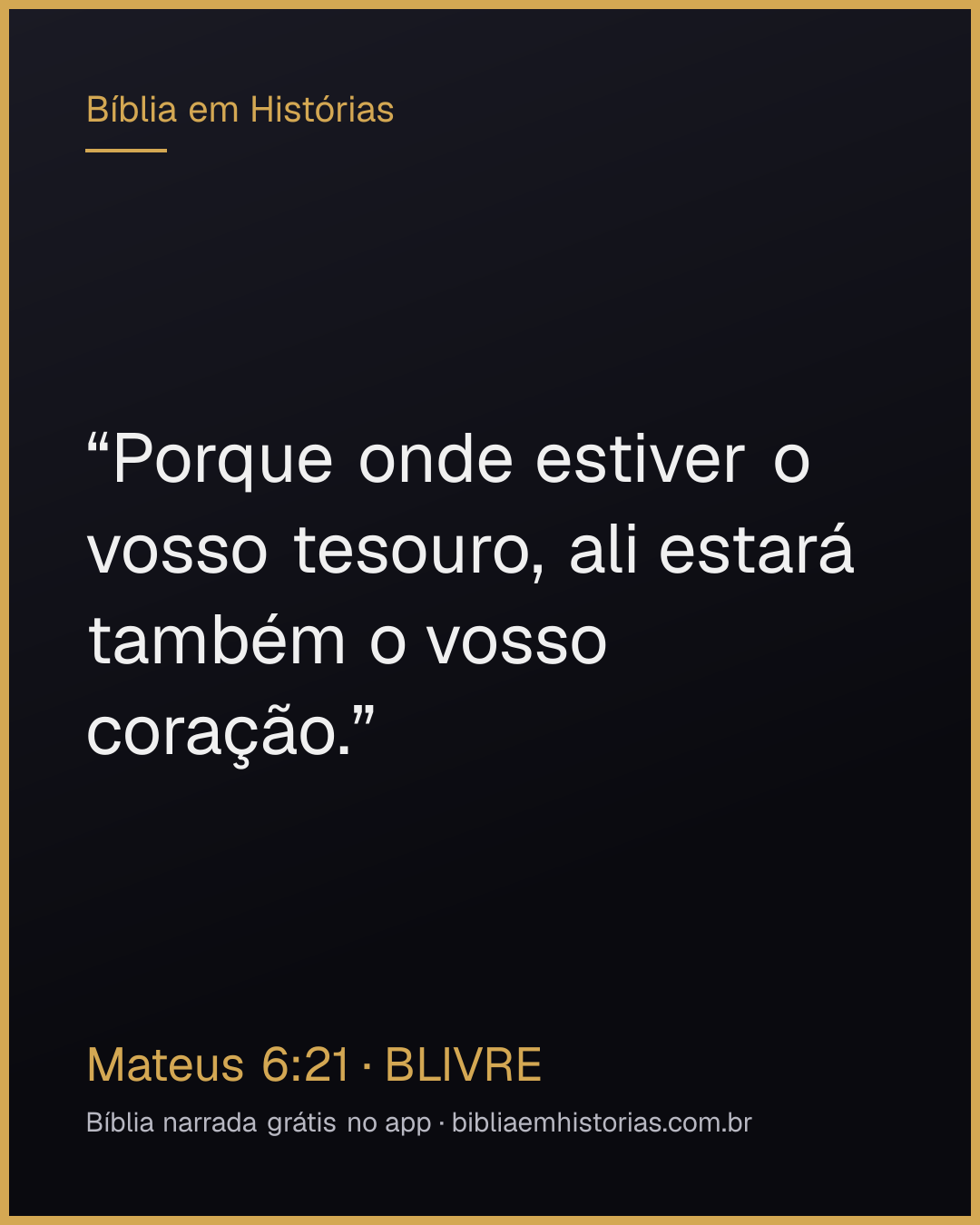 Imagem do versículo Mateus 6:21 para compartilhar