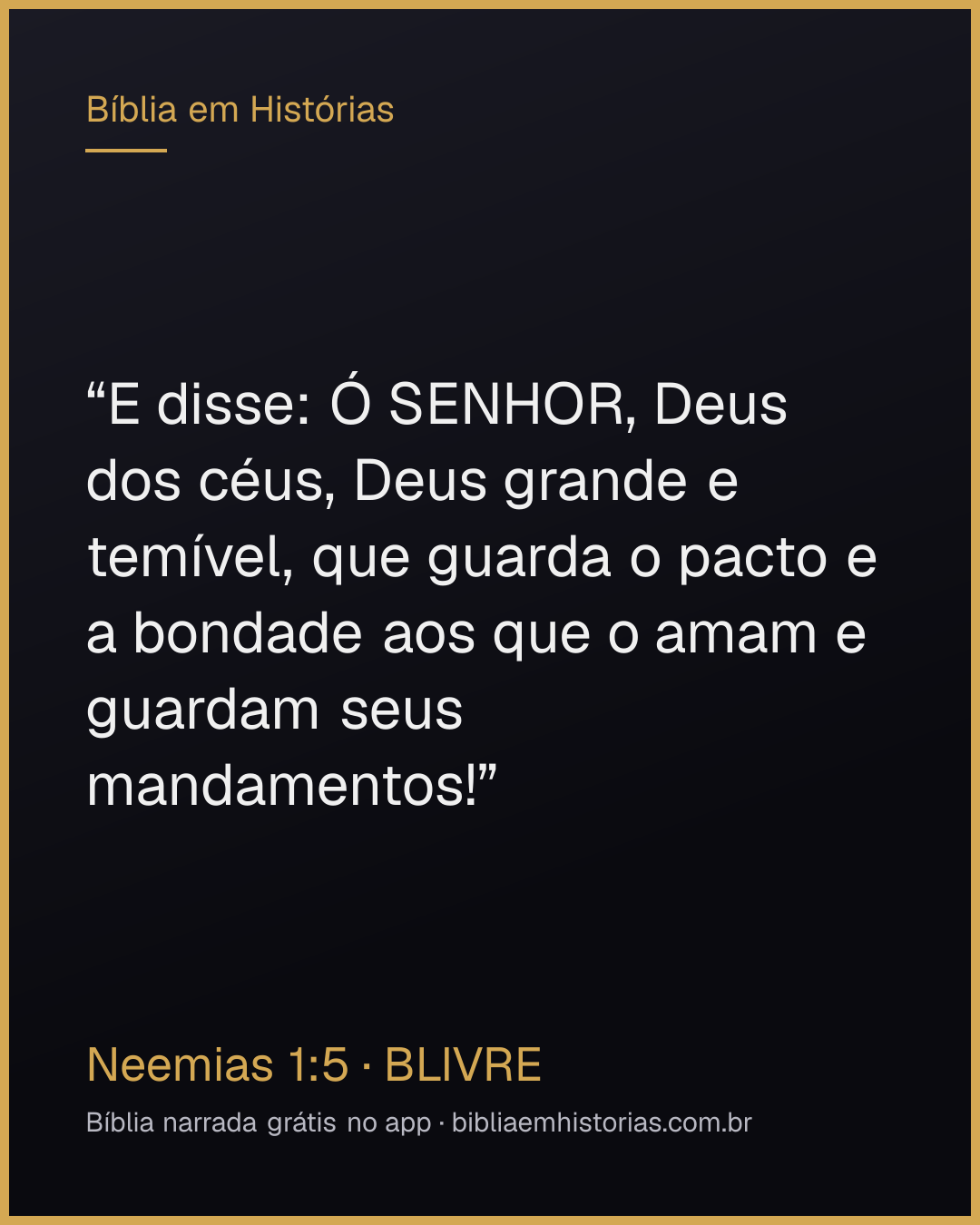 Imagem do versículo Neemias 1:5 para compartilhar