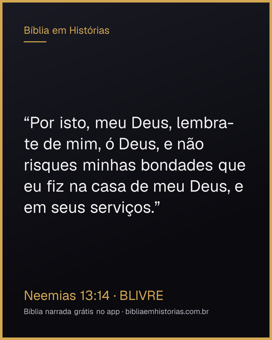 Imagem do versículo Neemias 13:14 para compartilhar