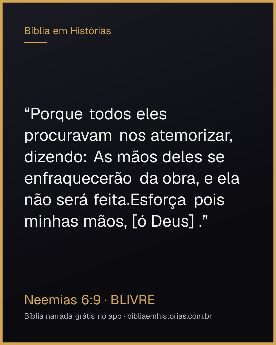 Imagem do versículo Neemias 6:9 para compartilhar