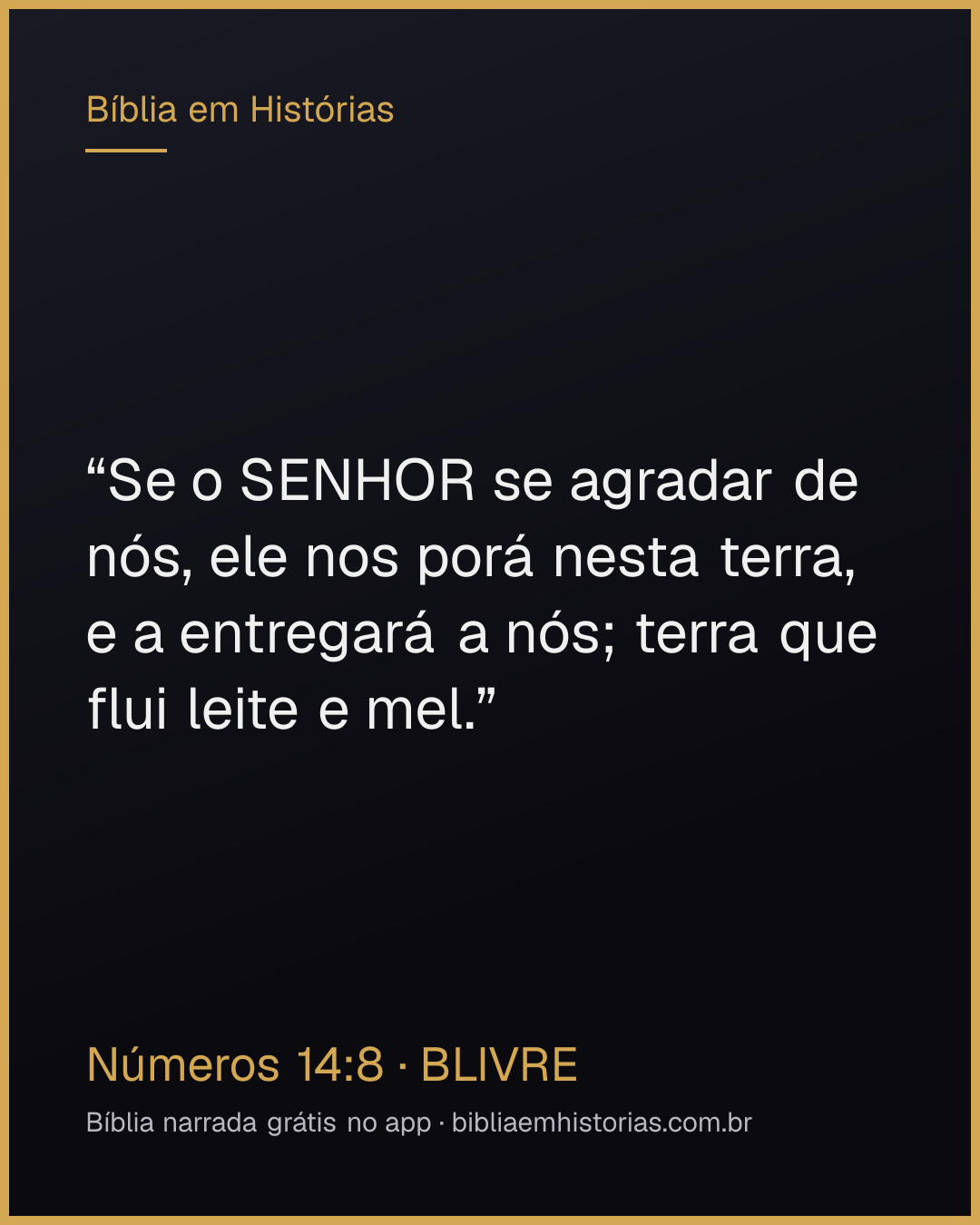 Imagem do versículo Números 14:8 para compartilhar