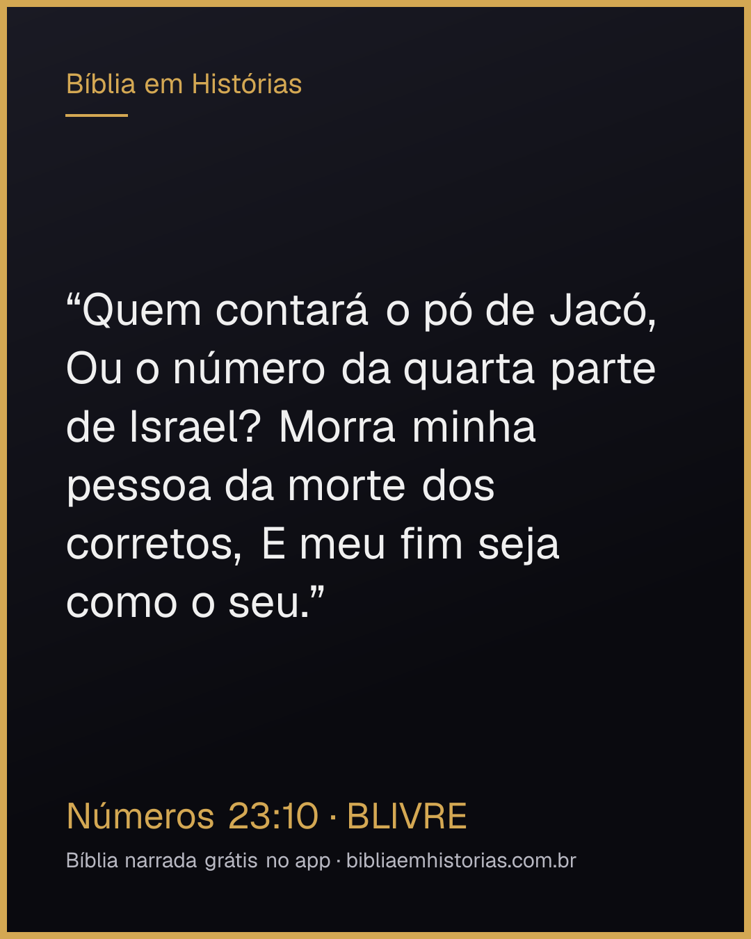 Imagem do versículo Números 23:10 para compartilhar