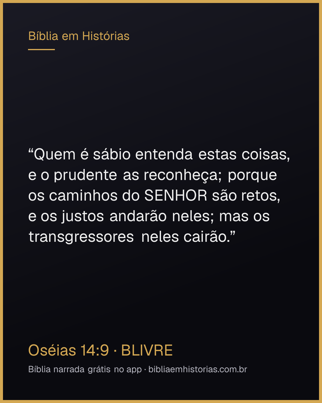 Imagem do versículo Oséias 14:9 para compartilhar