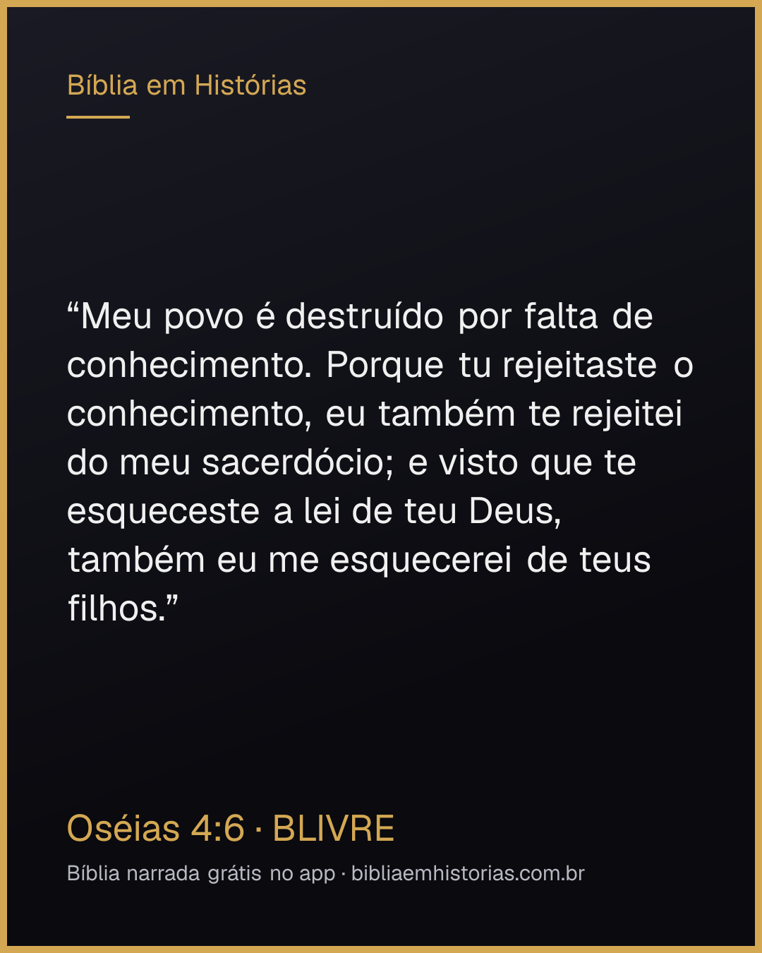 Imagem do versículo Oséias 4:6 para compartilhar