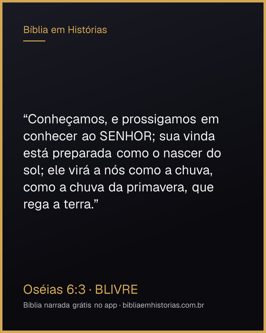 Imagem do versículo Oséias 6:3 para compartilhar