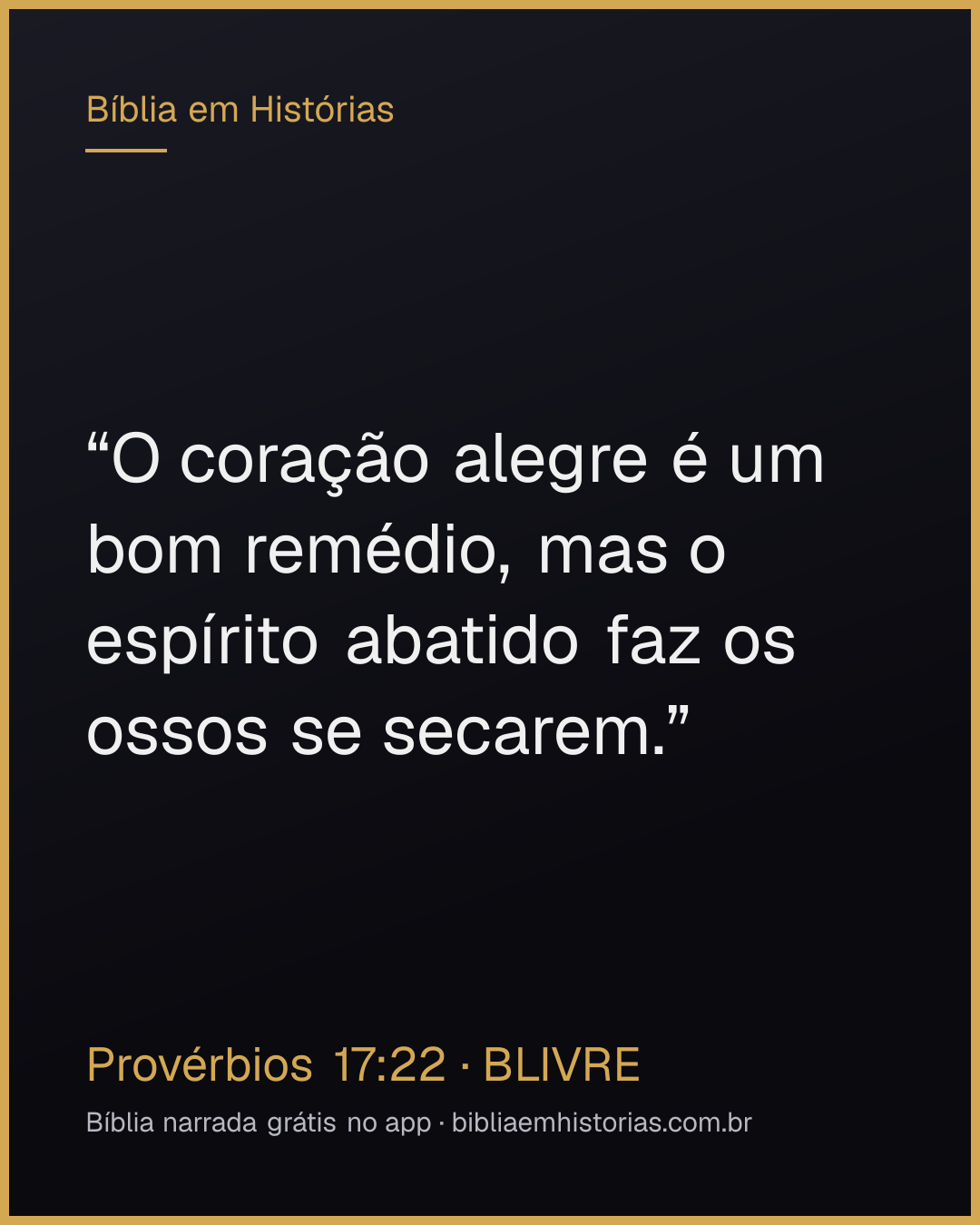 Imagem do versículo Provérbios 17:22 para compartilhar