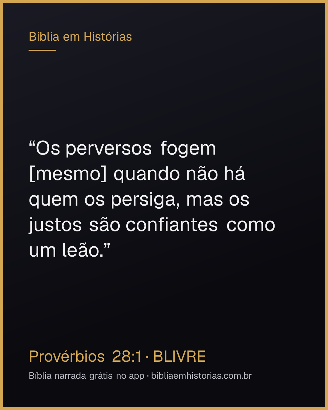 Imagem do versículo Provérbios 28:1 para compartilhar