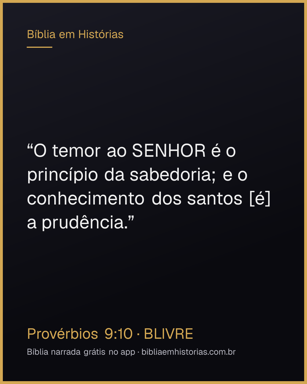 Imagem do versículo Provérbios 9:10 para compartilhar