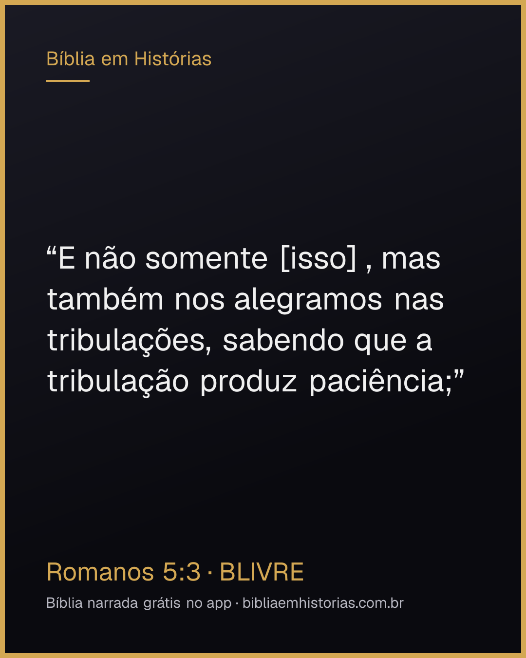 Imagem do versículo Romanos 5:3 para compartilhar