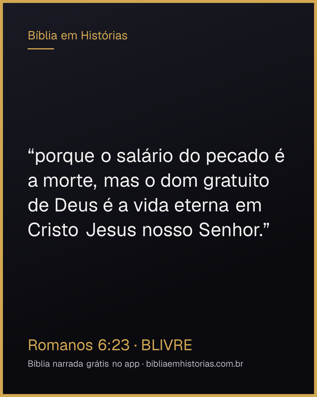 Imagem do versículo Romanos 6:23 para compartilhar