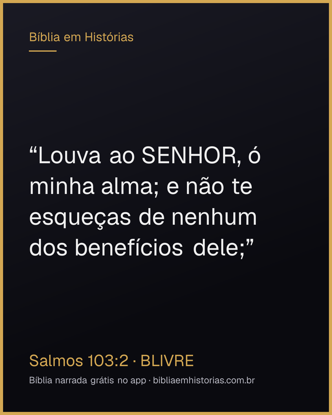 Imagem do versículo Salmos 103:2 para compartilhar