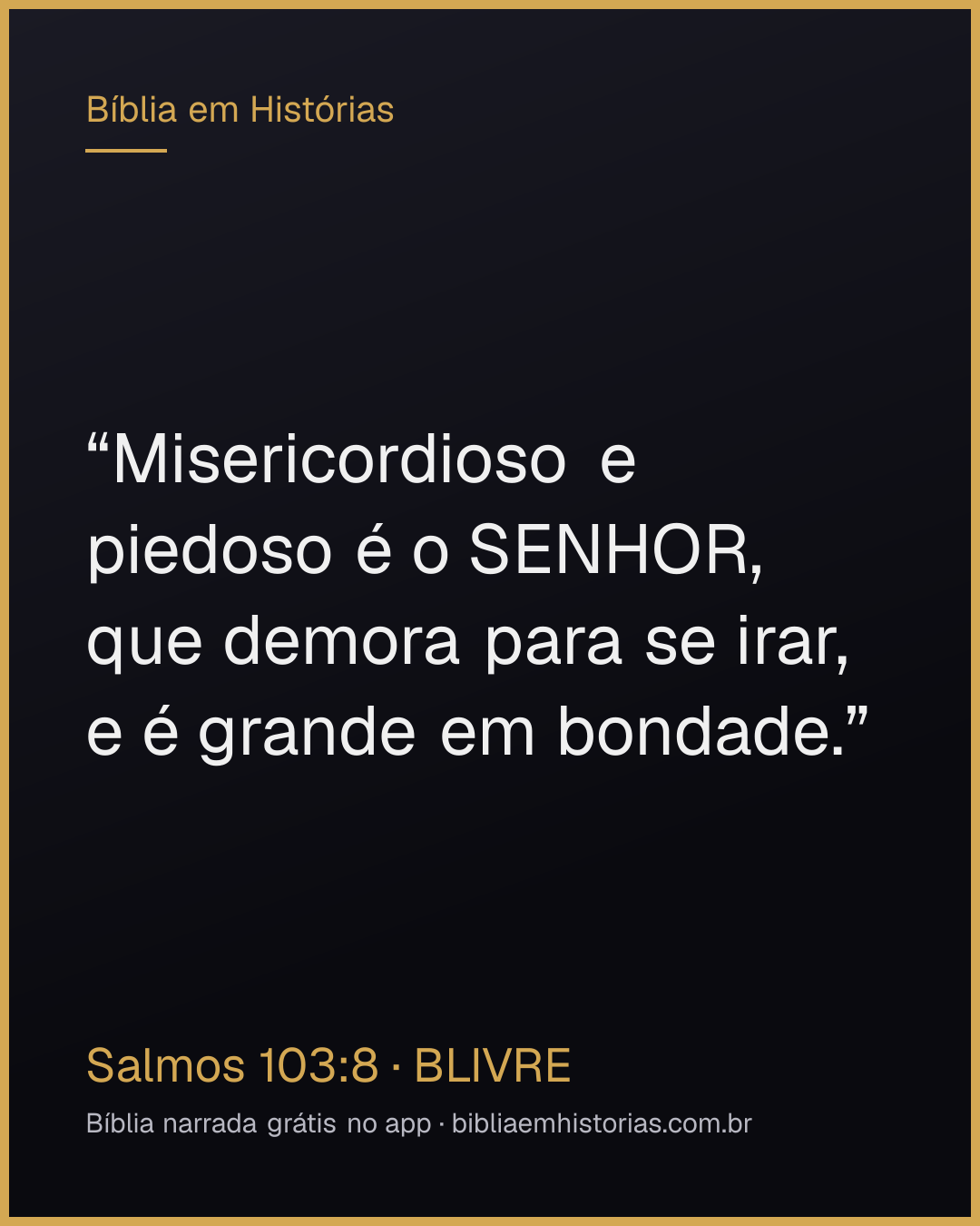 Imagem do versículo Salmos 103:8 para compartilhar