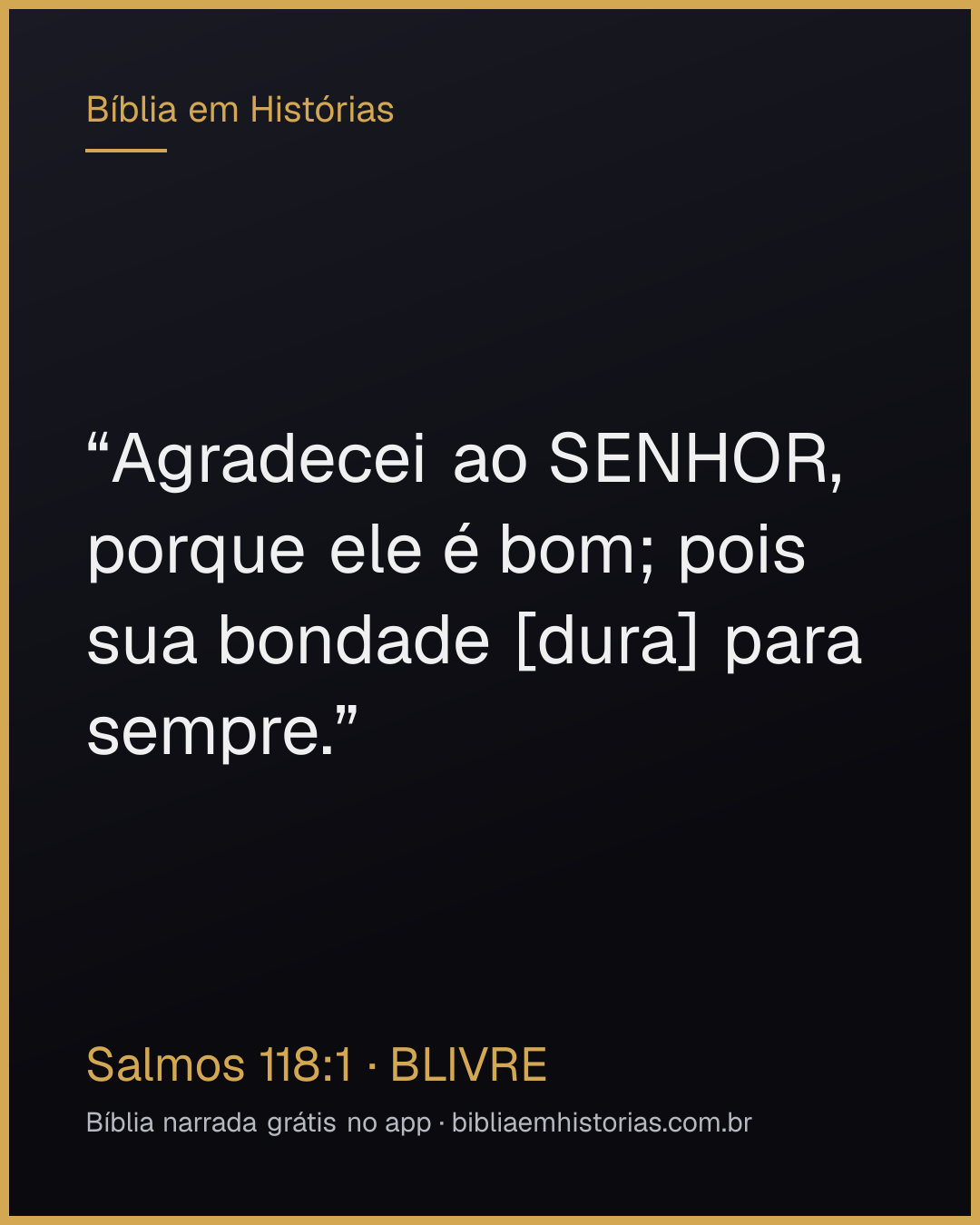 Imagem do versículo Salmos 118:1 para compartilhar