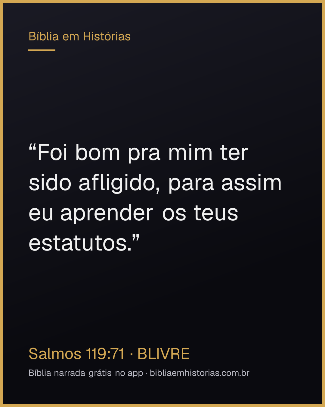 Imagem do versículo Salmos 119:71 para compartilhar