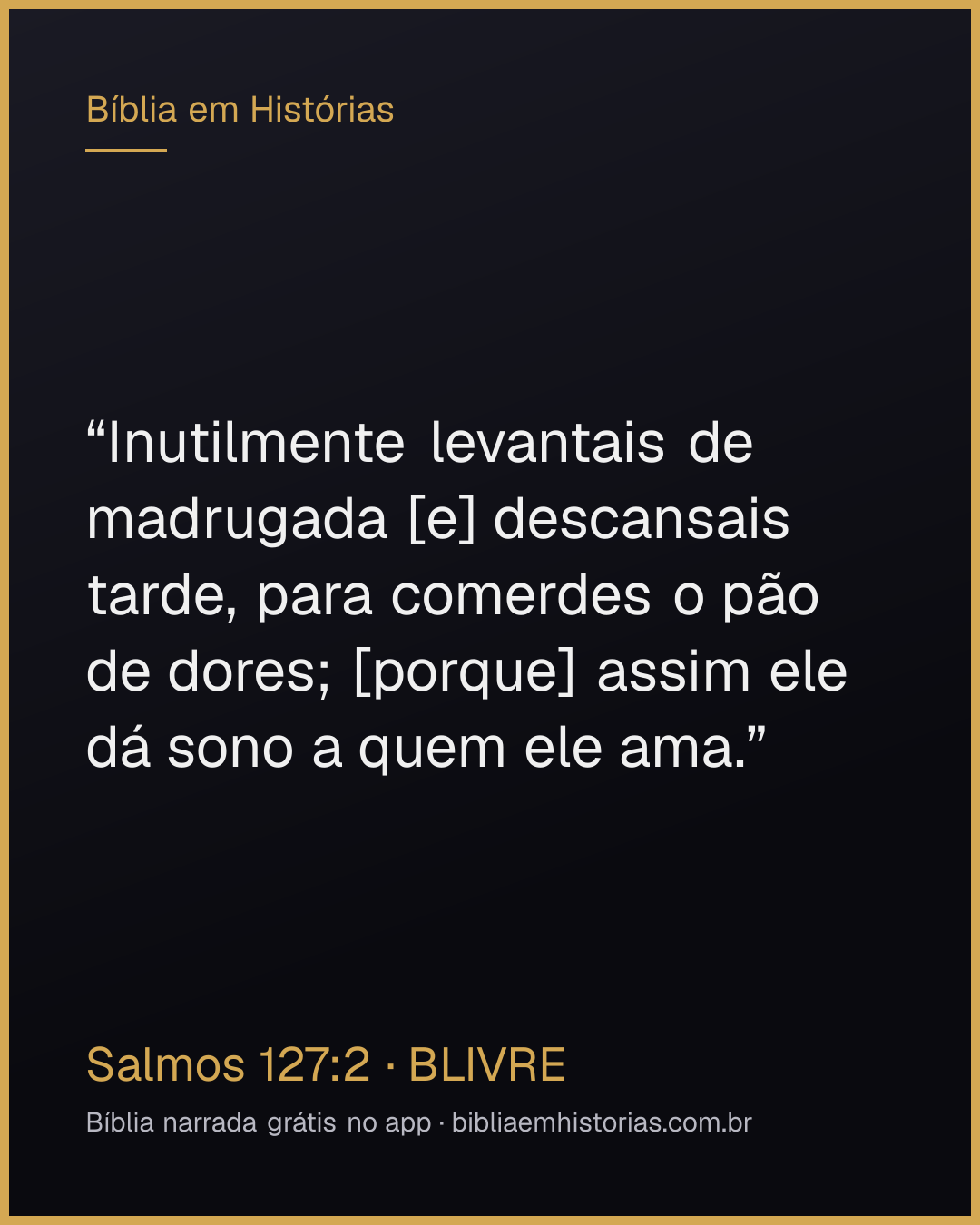 Imagem do versículo Salmos 127:2 para compartilhar