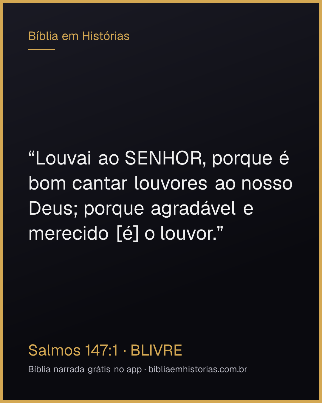 Imagem do versículo Salmos 147:1 para compartilhar