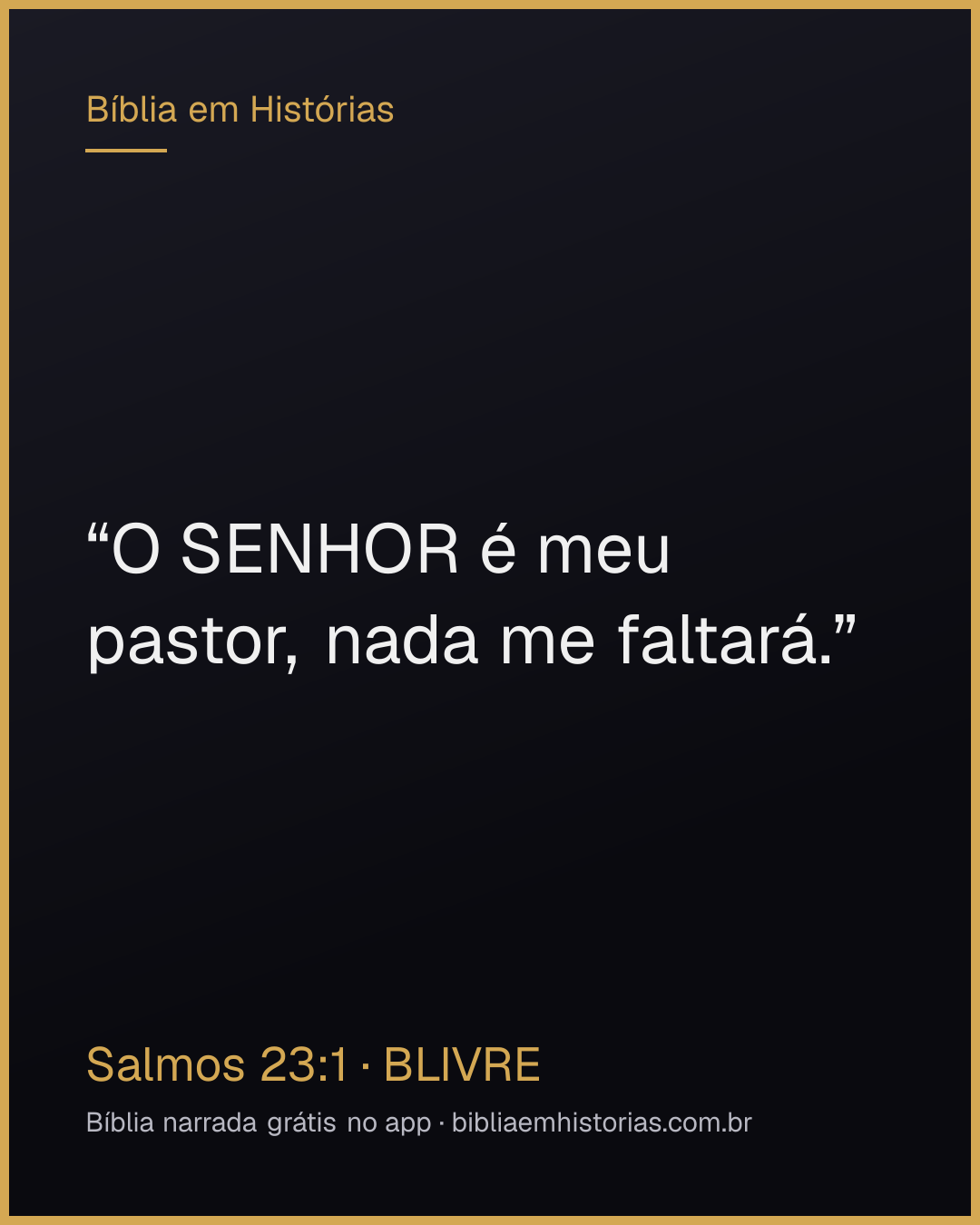 Imagem do versículo Salmos 23:1 para compartilhar