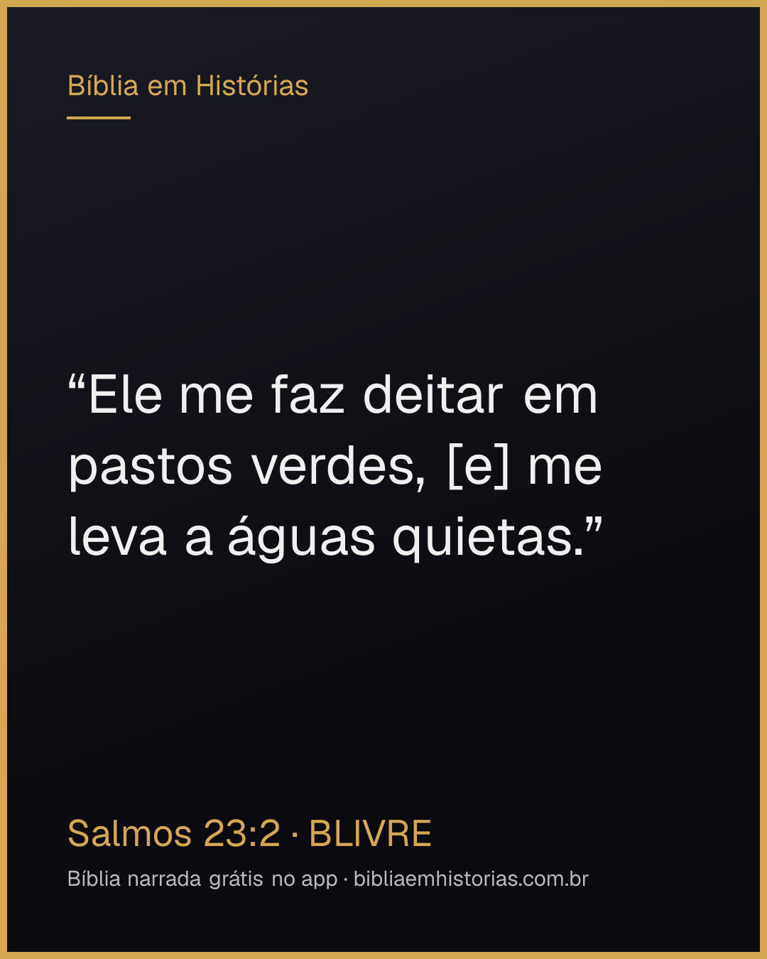 Imagem do versículo Salmos 23:2 para compartilhar