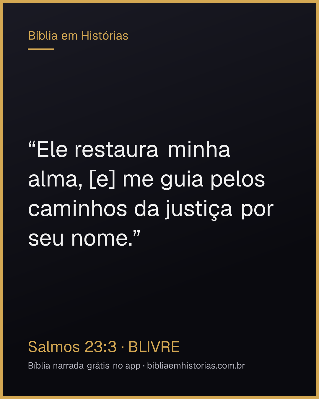 Imagem do versículo Salmos 23:3 para compartilhar