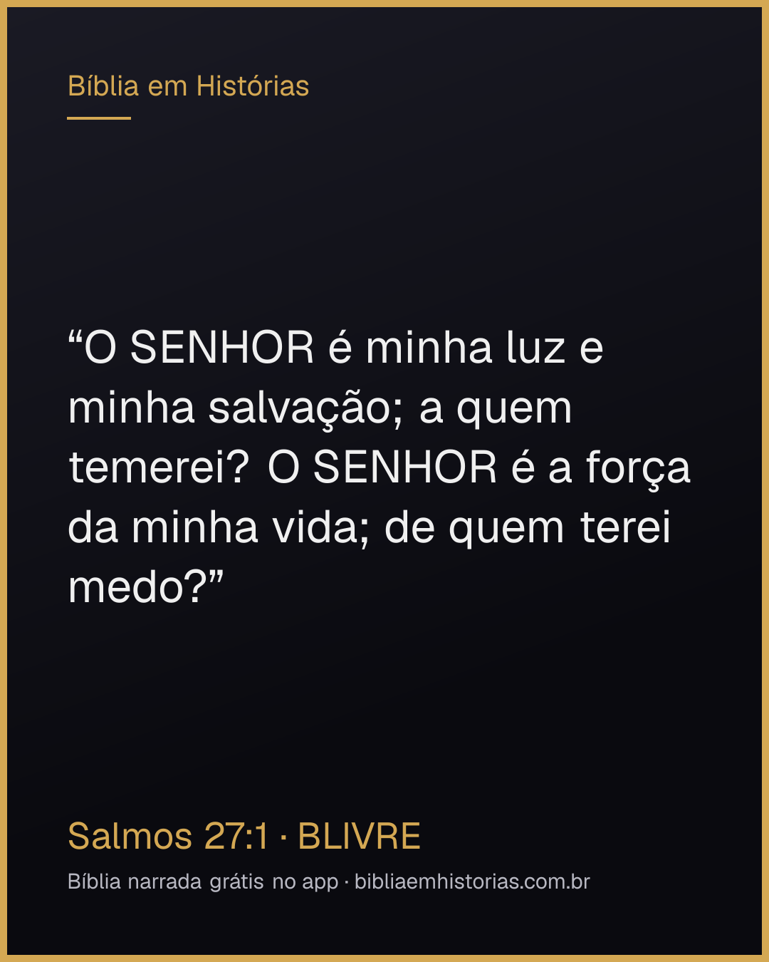 Imagem do versículo Salmos 27:1 para compartilhar