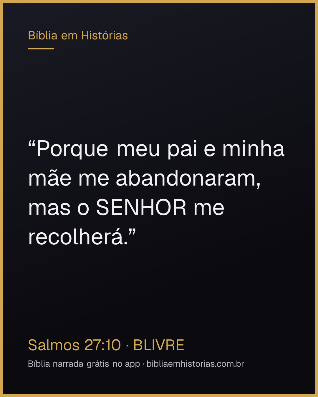 Imagem do versículo Salmos 27:10 para compartilhar