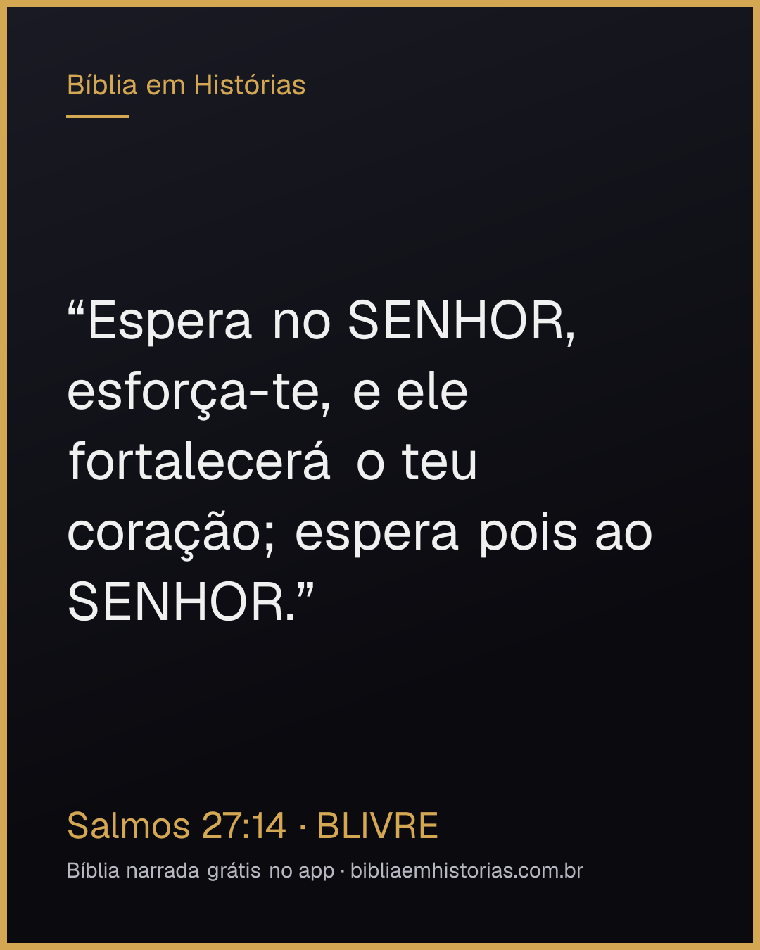 Imagem do versículo Salmos 27:14 para compartilhar