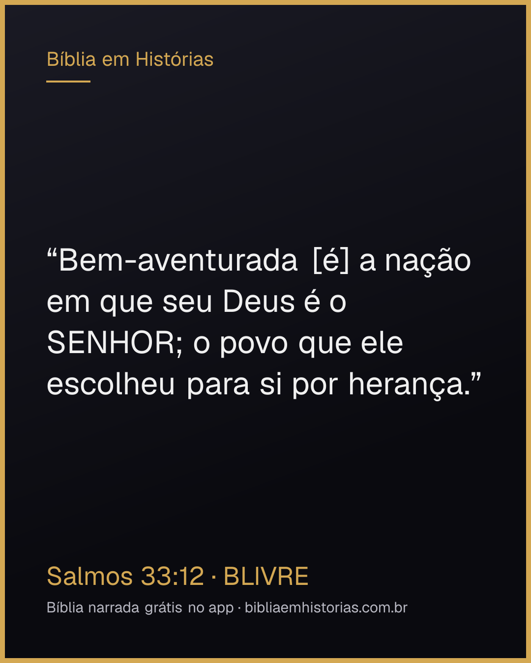 Imagem do versículo Salmos 33:12 para compartilhar