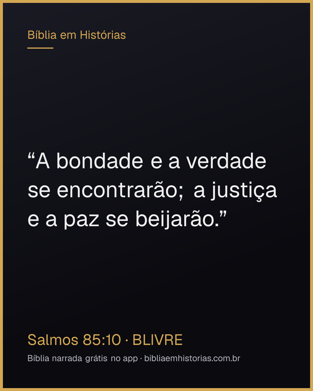 Imagem do versículo Salmos 85:10 para compartilhar