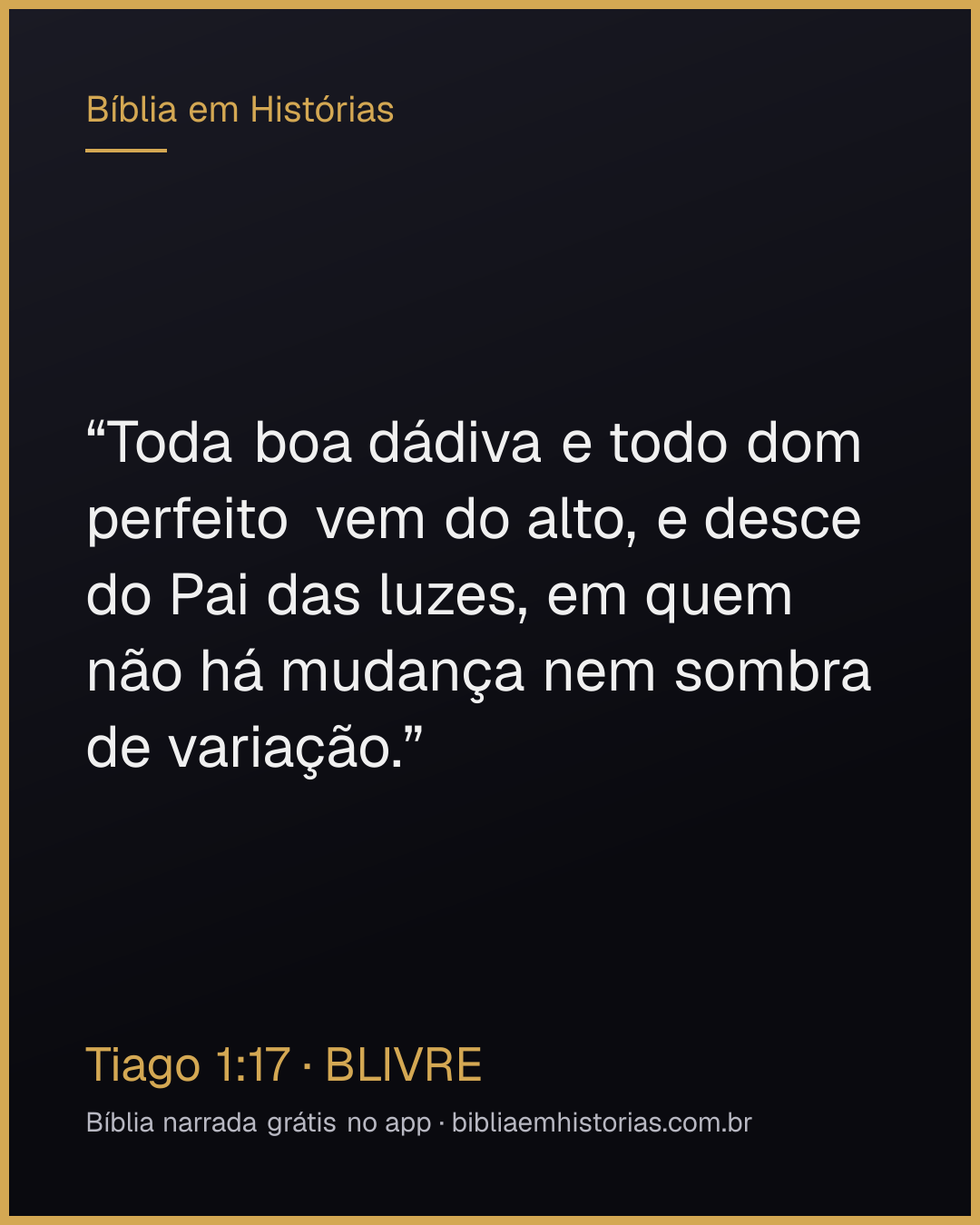 Imagem do versículo Tiago 1:17 para compartilhar