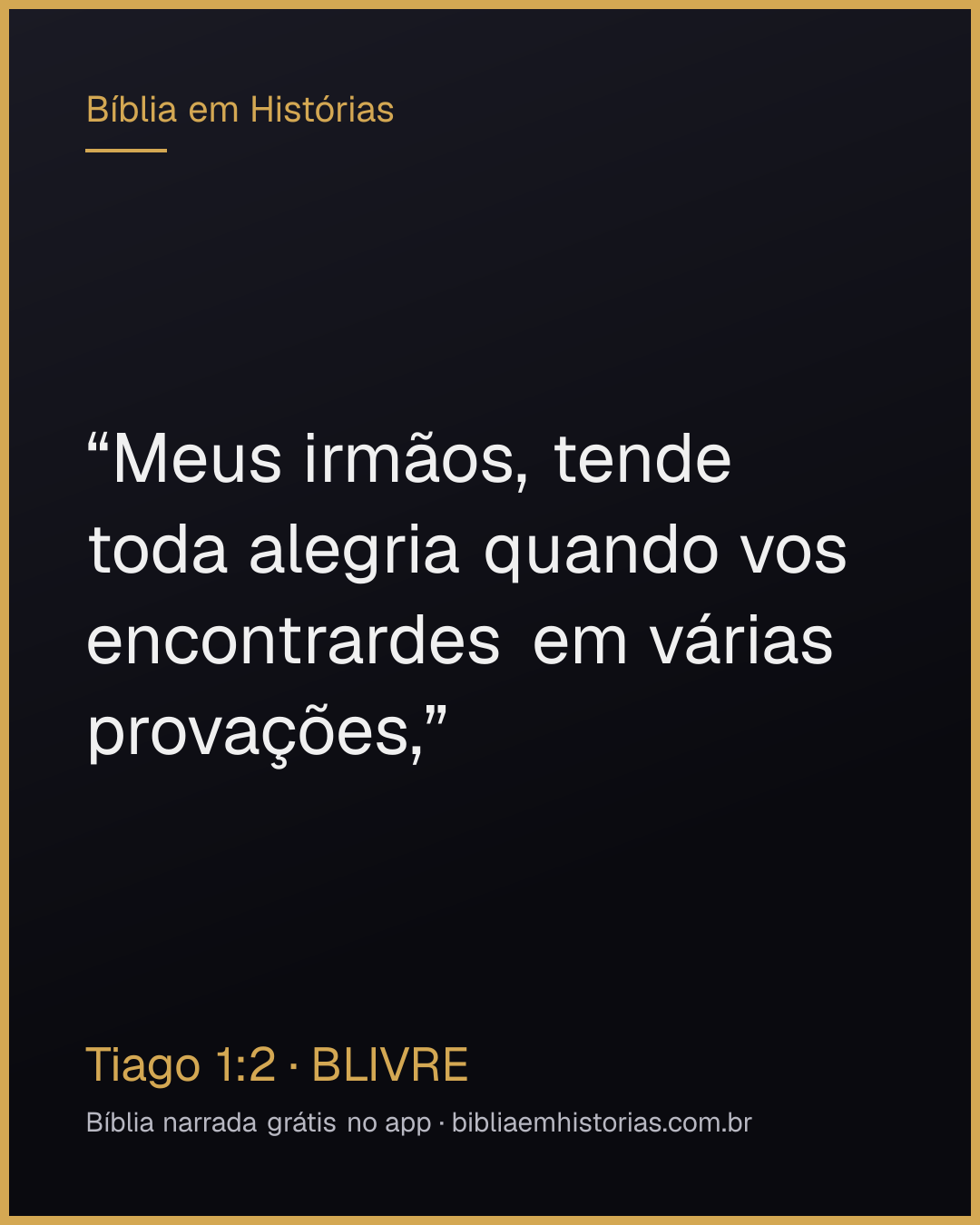 Imagem do versículo Tiago 1:2 para compartilhar
