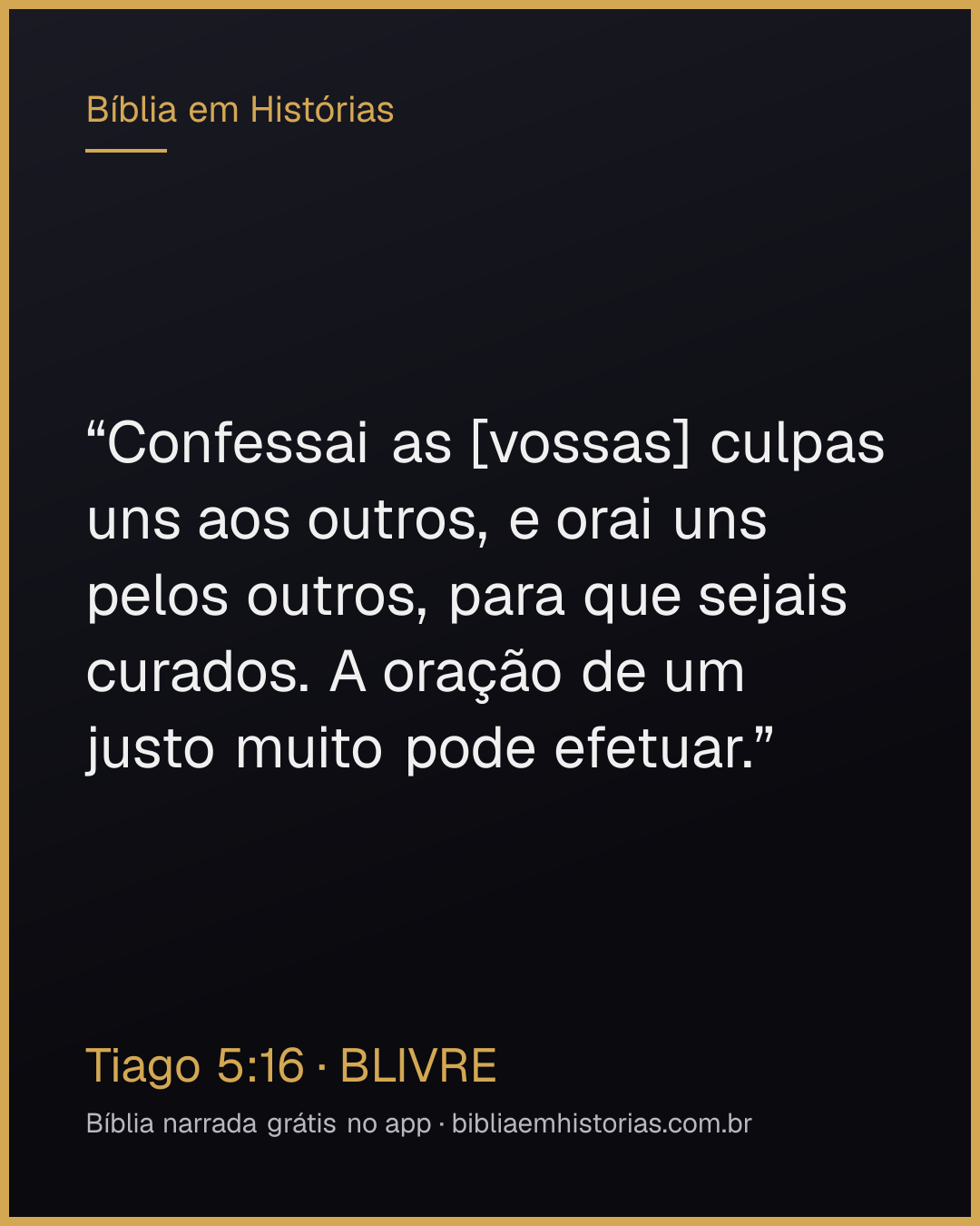 Imagem do versículo Tiago 5:16 para compartilhar