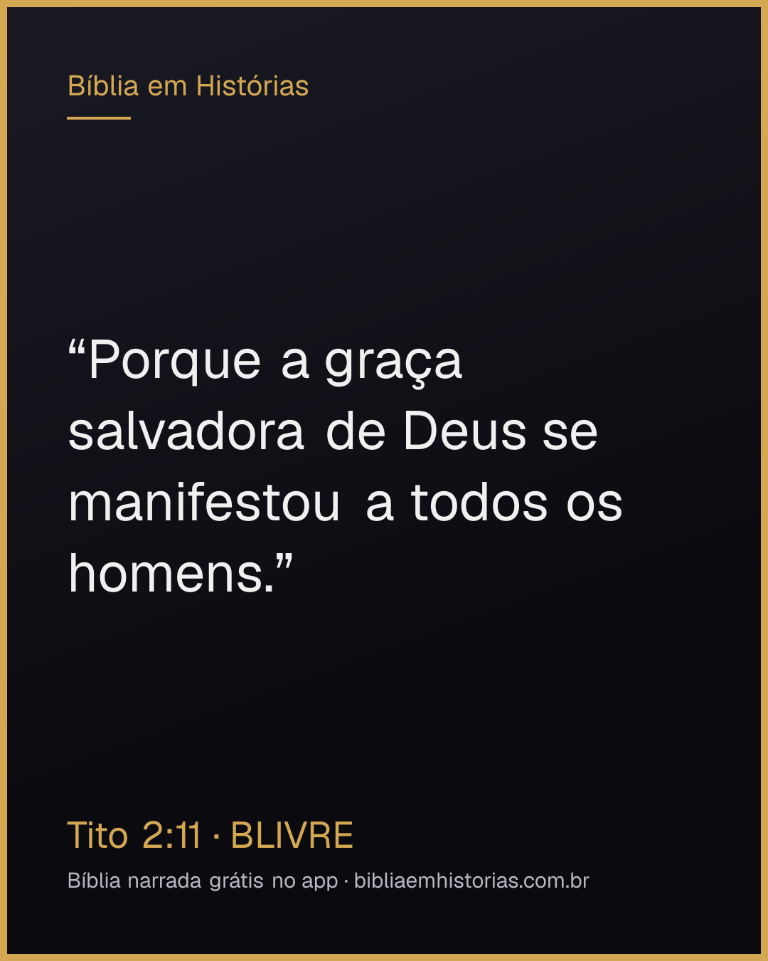Imagem do versículo Tito 2:11 para compartilhar