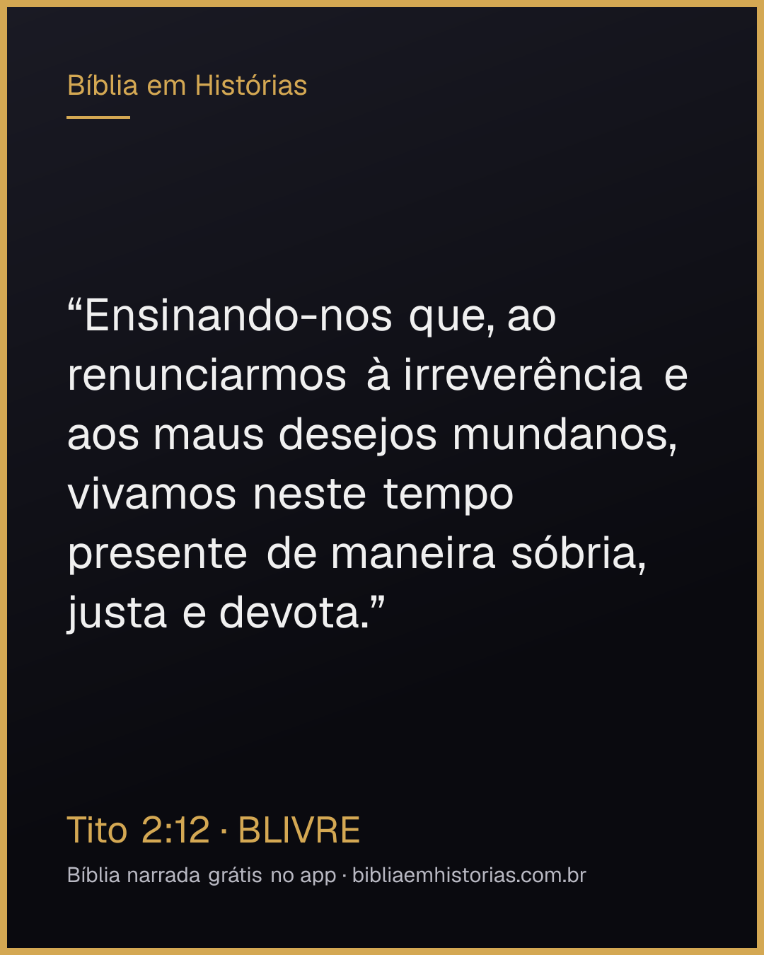Imagem do versículo Tito 2:12 para compartilhar
