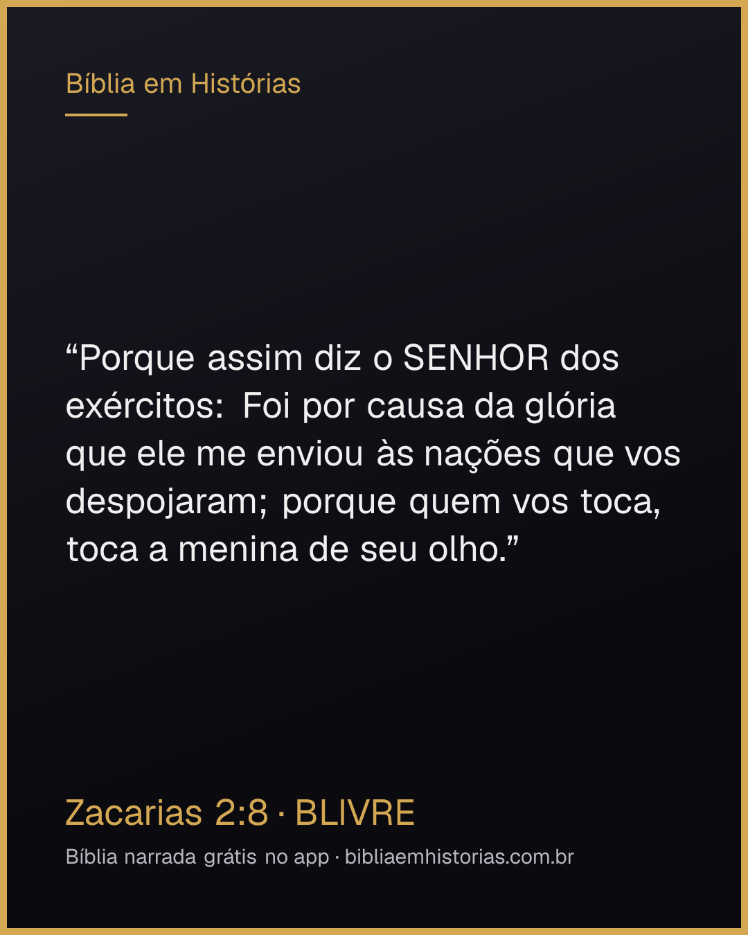 Imagem do versículo Zacarias 2:8 para compartilhar